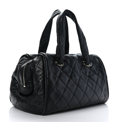 Chanel Caviar Quilted CC Timeless Bowler Black 3 of 12