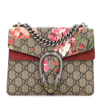 Gucci GG Supreme Monogram Blooms Mini Dionysus Shoulder Bag Beige Multicolor Dry Rose 1 of 12