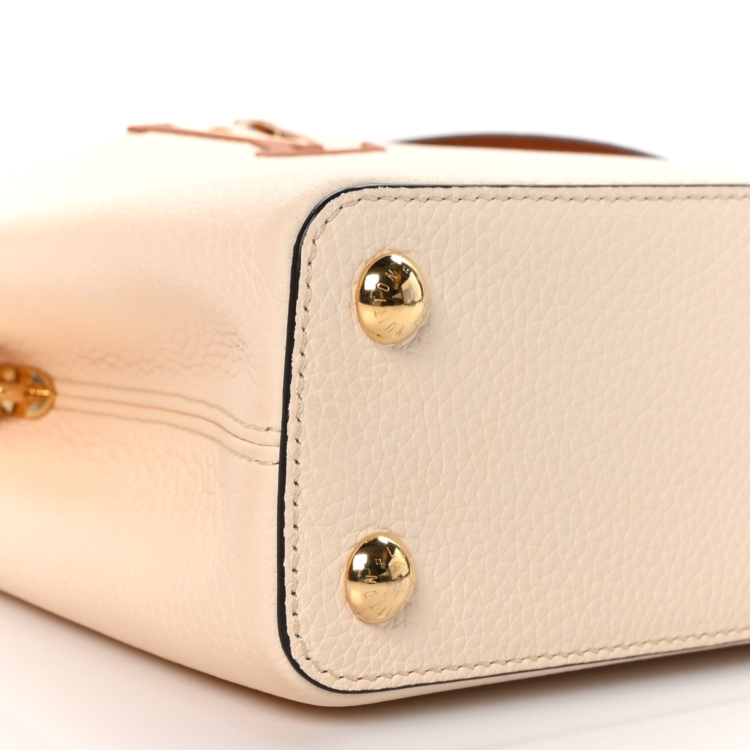 Louis Vuitton Taurillon Capucines BB Vanilla Light Beige Sienna Brown Tonic Orange 8 of 10