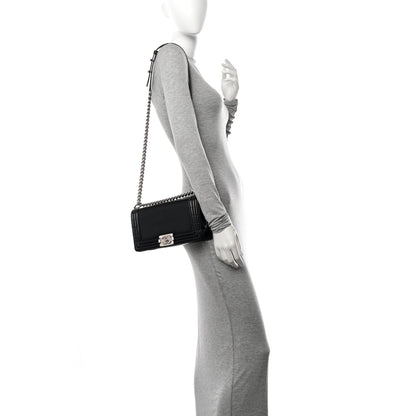 Chanel Glazed Calfskin Medium Boy Flap Black 2 of 13