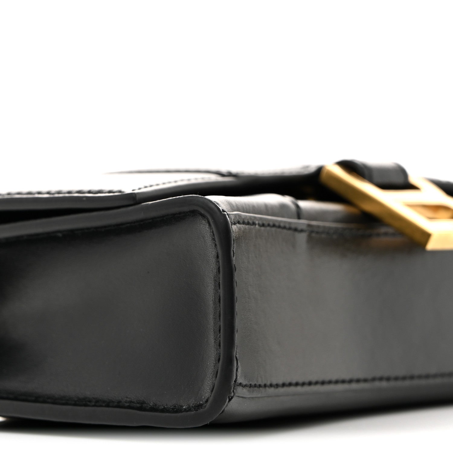 Balenciaga Shiny Box Calfskin Hourglass Chain Bag Black 10 of 12