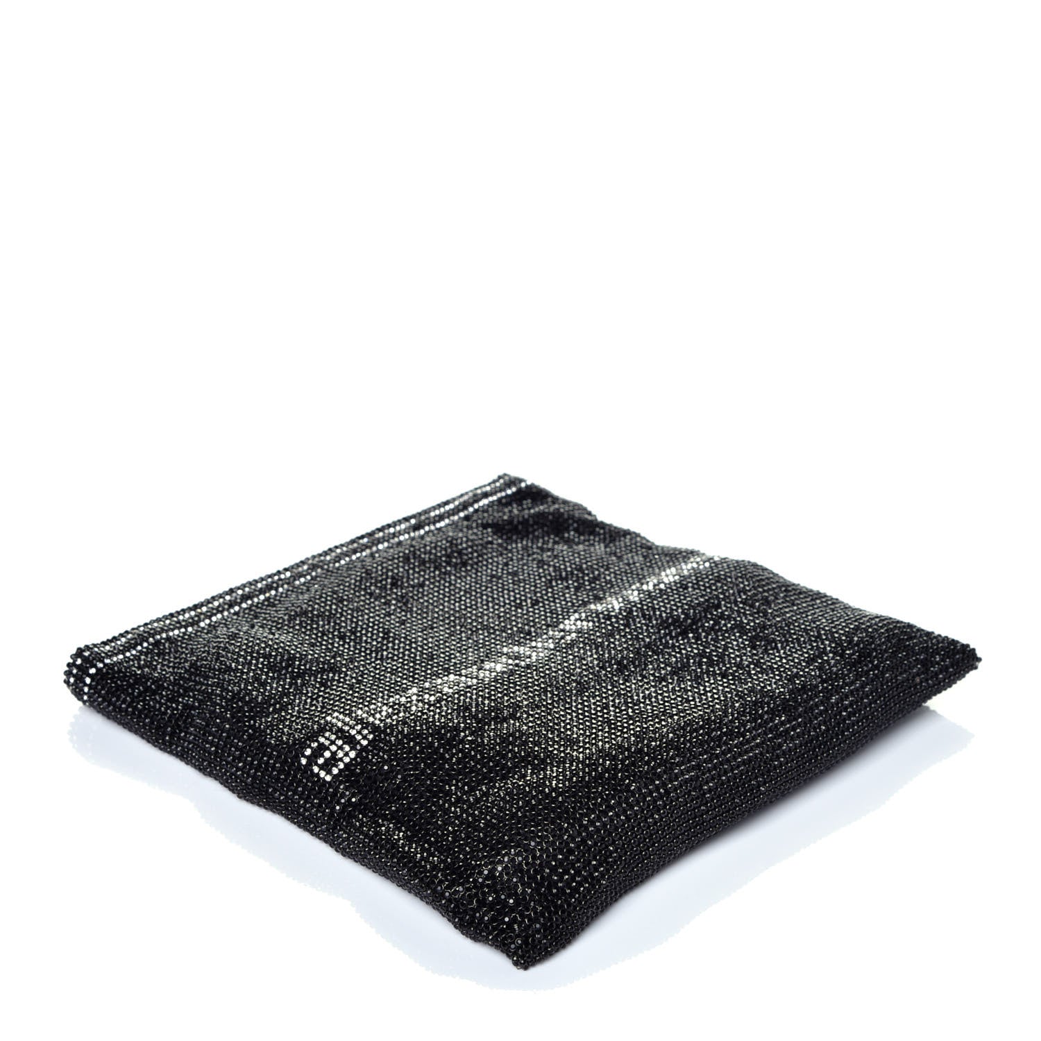 Alexander Wang Rhinestone Chain Mesh Wanglock Logo Pouch Black White 4 of 6