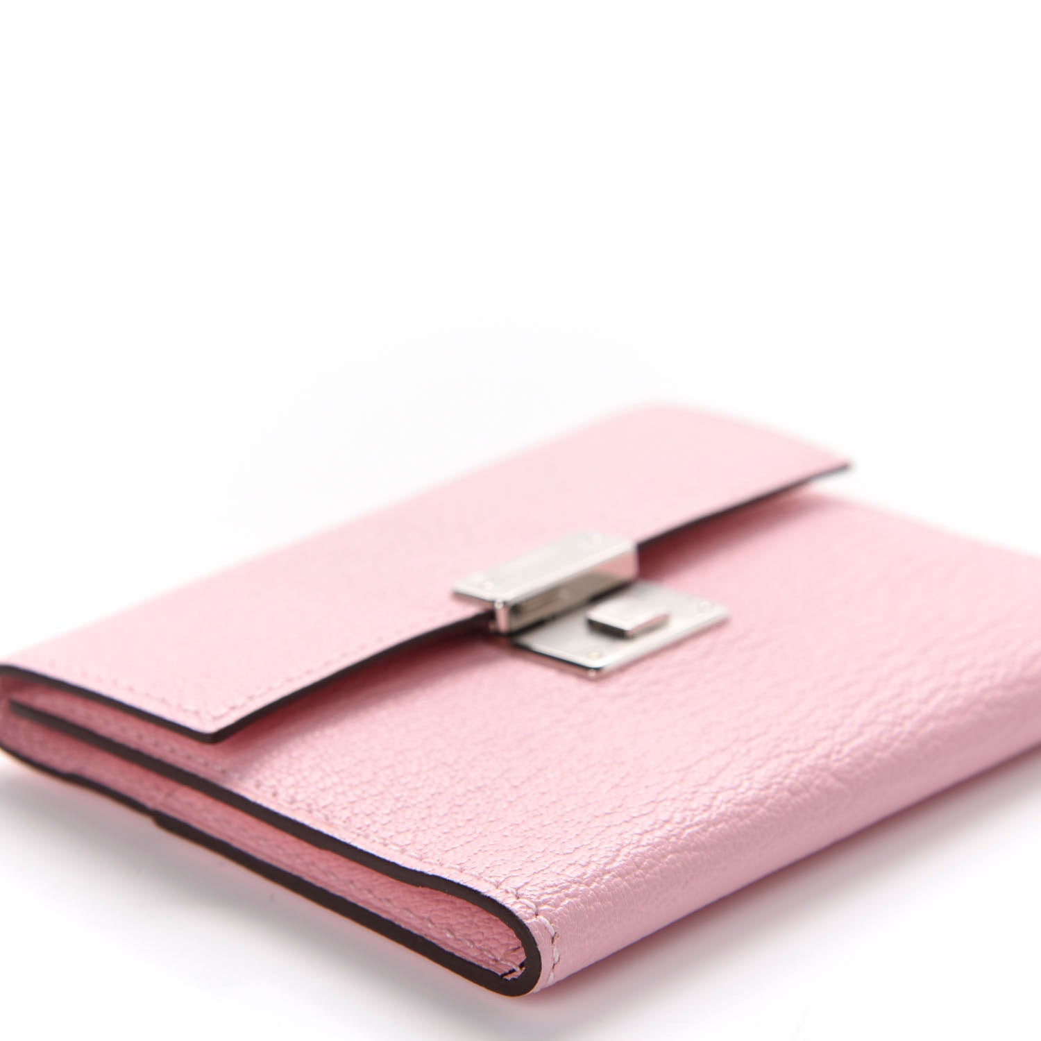 Hermes Chevre Mysore Mini Clic Card Holder Rose Sakura 5 of 7