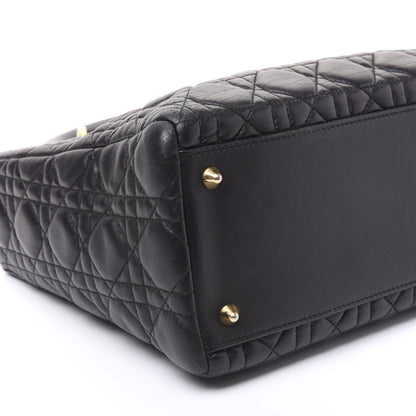 Christian Dior Lambskin Cannage Medium Lady Dior Black 5 of 8