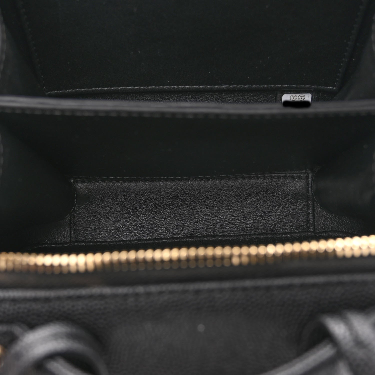 Chanel Caviar Quilted Small CC Filigree Vanity Case Black 6 of 11