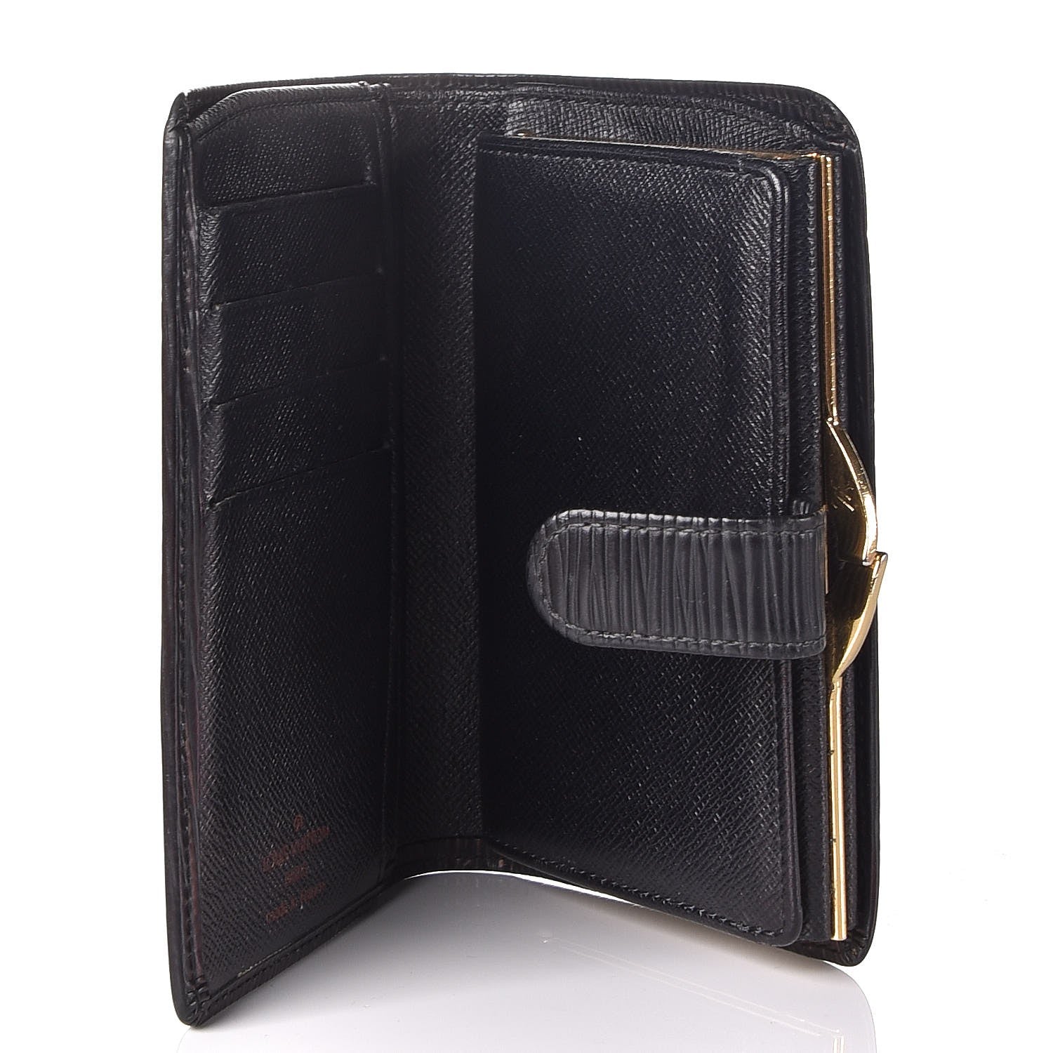Louis Vuitton Epi French Purse Wallet Black 5 of 10