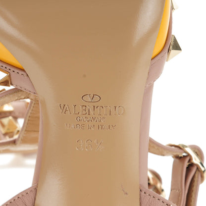 Valentino Garavani Patent Nappa Rockstud Ankle Strap 65mm Pumps 36.5 Mandarin Sorbet Poudre 7 of 8