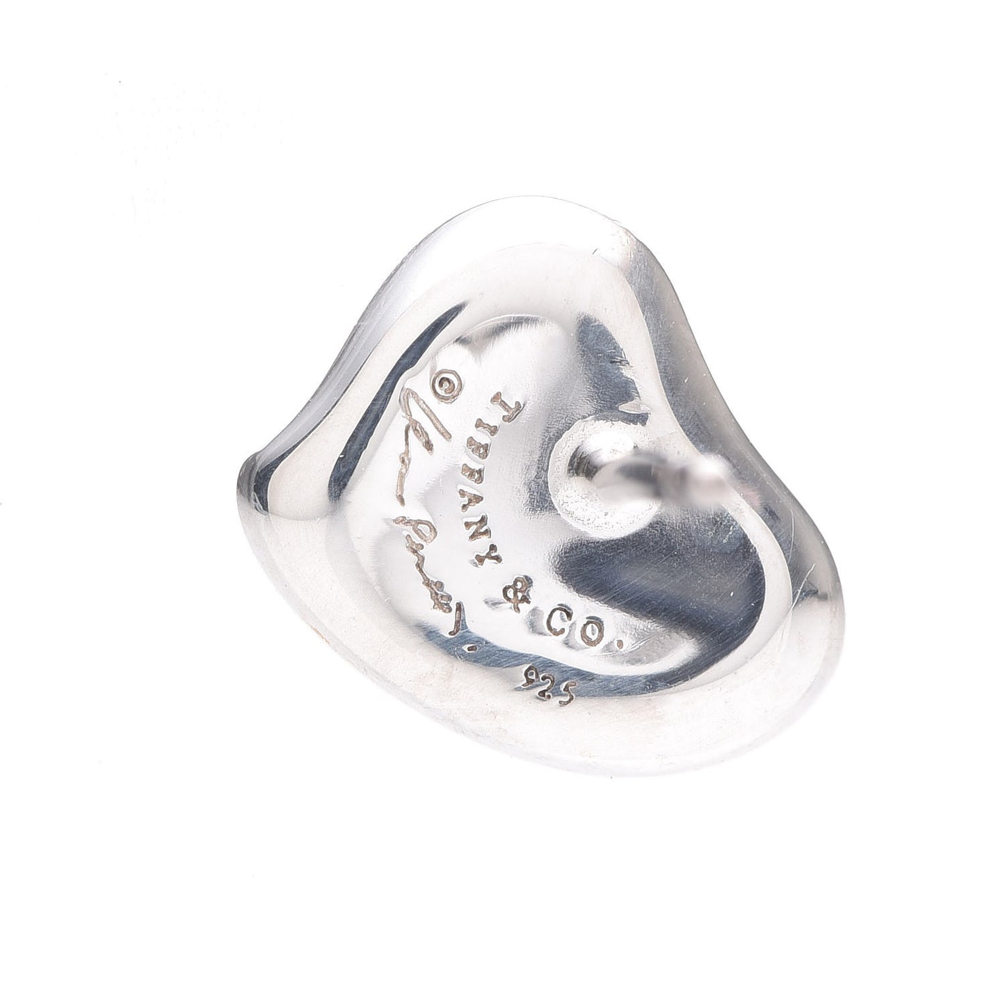 Sterling Silver 9.5mm Elsa Peretti Full Heart Earrings