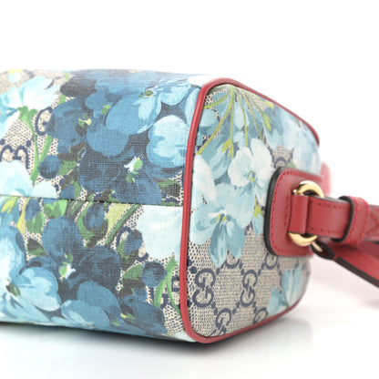 Gucci GG Supreme Monogram Blooms Mini Boston Navy Blue Hibiscus 9 of 10