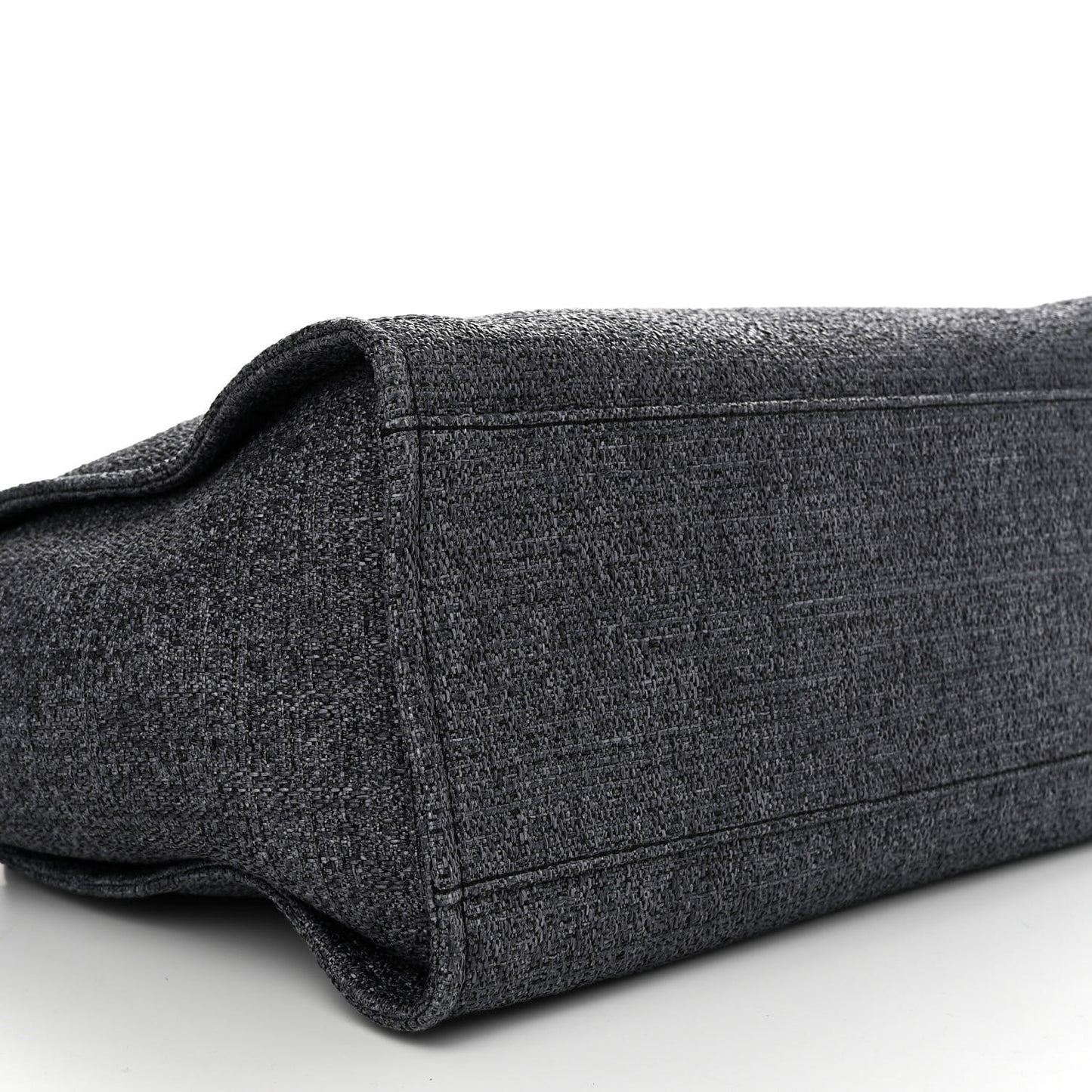 Lurex Boucle Medium Deauville Tote Black