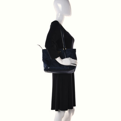 Prada Tessuto Nylon Spazzolato Tote Bleu 2 of 10