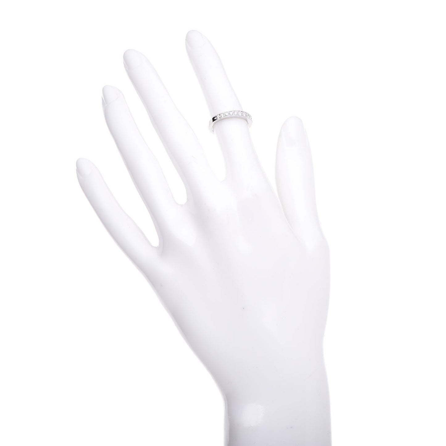 Platinum Diamond Half Band Ring 48 4.5