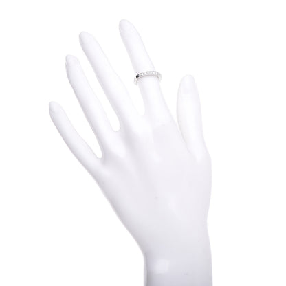 Tiffany Platinum Diamond Half Band Ring 48 4.5 2 of 5