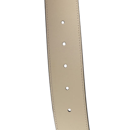 Gucci Plutone Calfskin Palladium Double G 40mm Belt 80 32 Mystic White 5 of 5