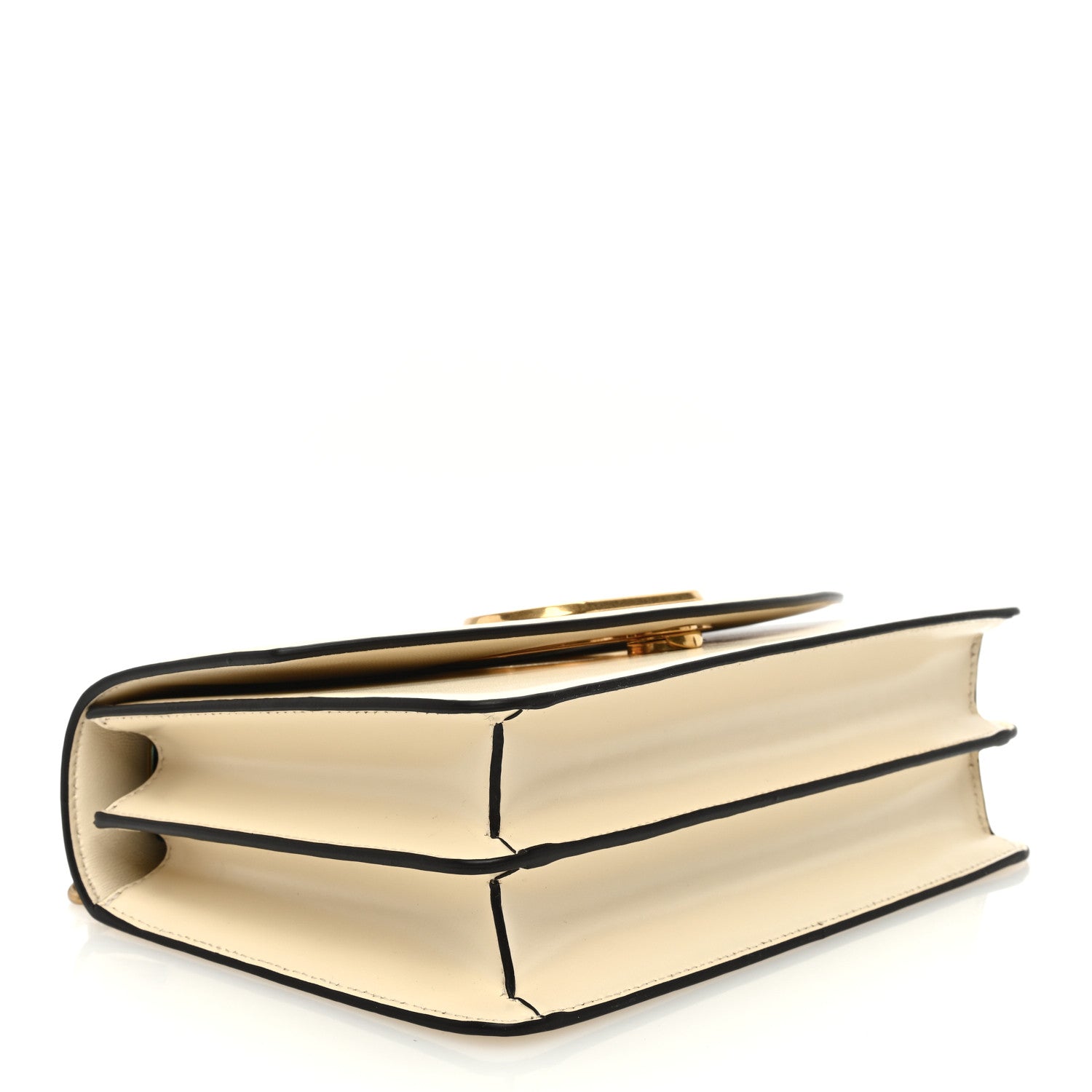 Valentino Garavani Vitello Vlogo Cutout Chain Shoulder Bag Light Ivory 4 of 10