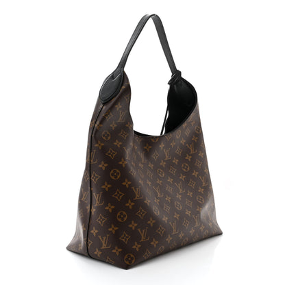 Louis Vuitton Monogram Flower Hobo Black 3 of 10