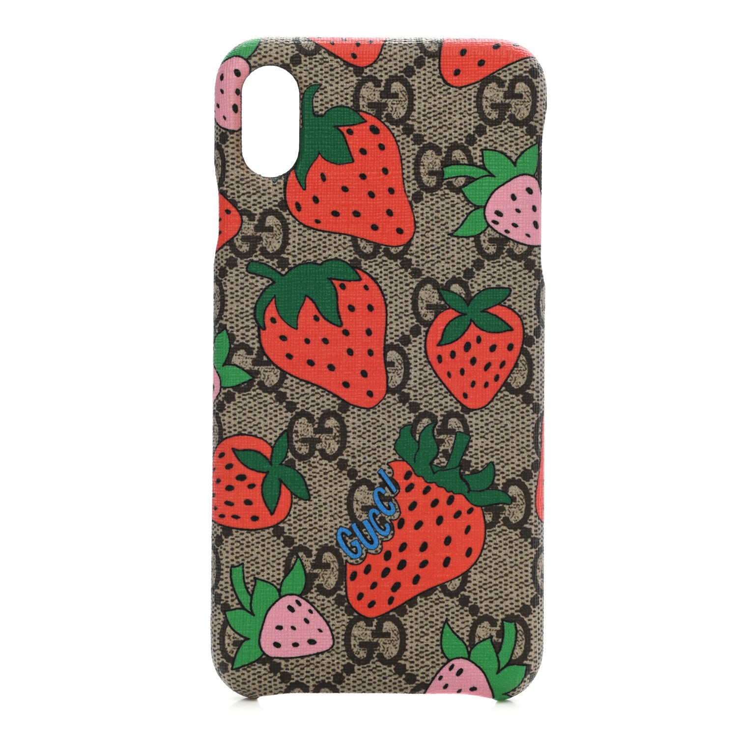 Gucci GG Supreme Monogram Strawberry iPhone XS Max Case 1 of 6