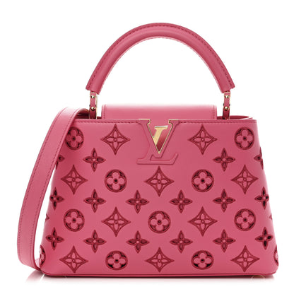 Louis Vuitton Calfskin LV Broderie Anglaise Capucines BB Pink 1 of 9