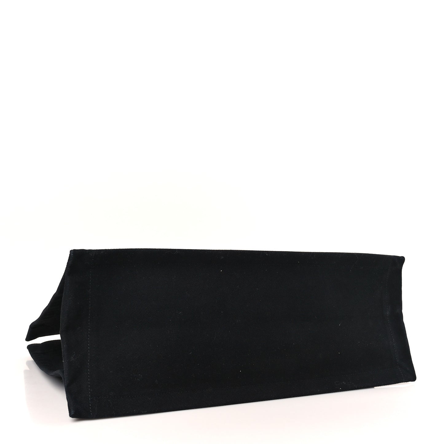 Linen Calfskin Rive Gauche Tote Black