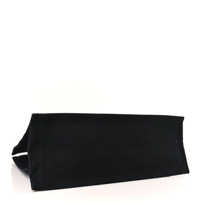 Saint Laurent Linen Calfskin Rive Gauche Tote Black 4 of 8