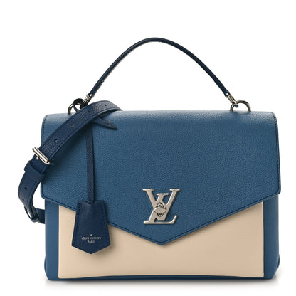 Louis Vuitton Soft Calfskin My Lockme Top Handle Blue Jean Crème 1 of 8