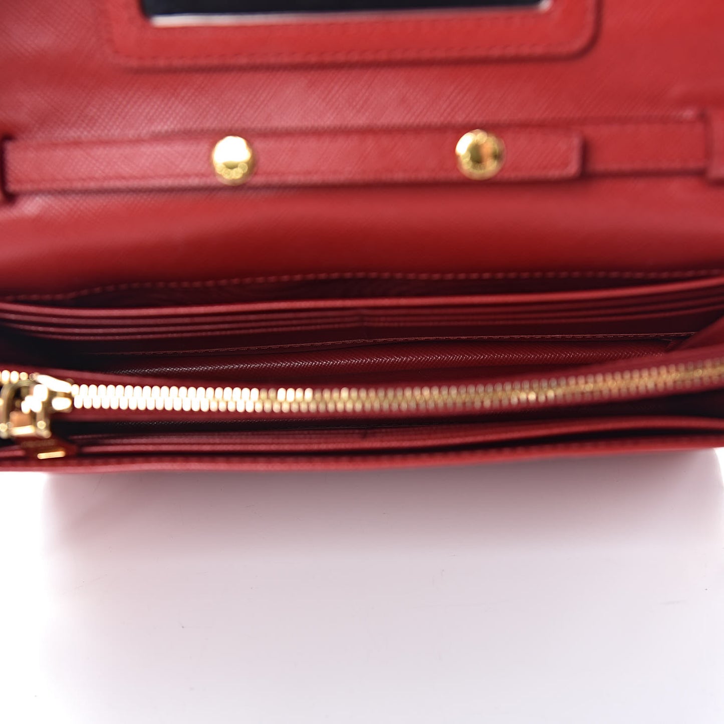 Saffiano Metal Flap Wallet With Strap Fuoco