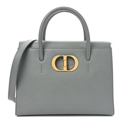 Christian Dior Grained Calfskin Large St. Honore Tote Grey Stone 1 of 9