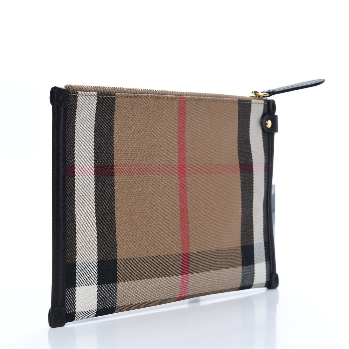 House Check Zip Pouch Black