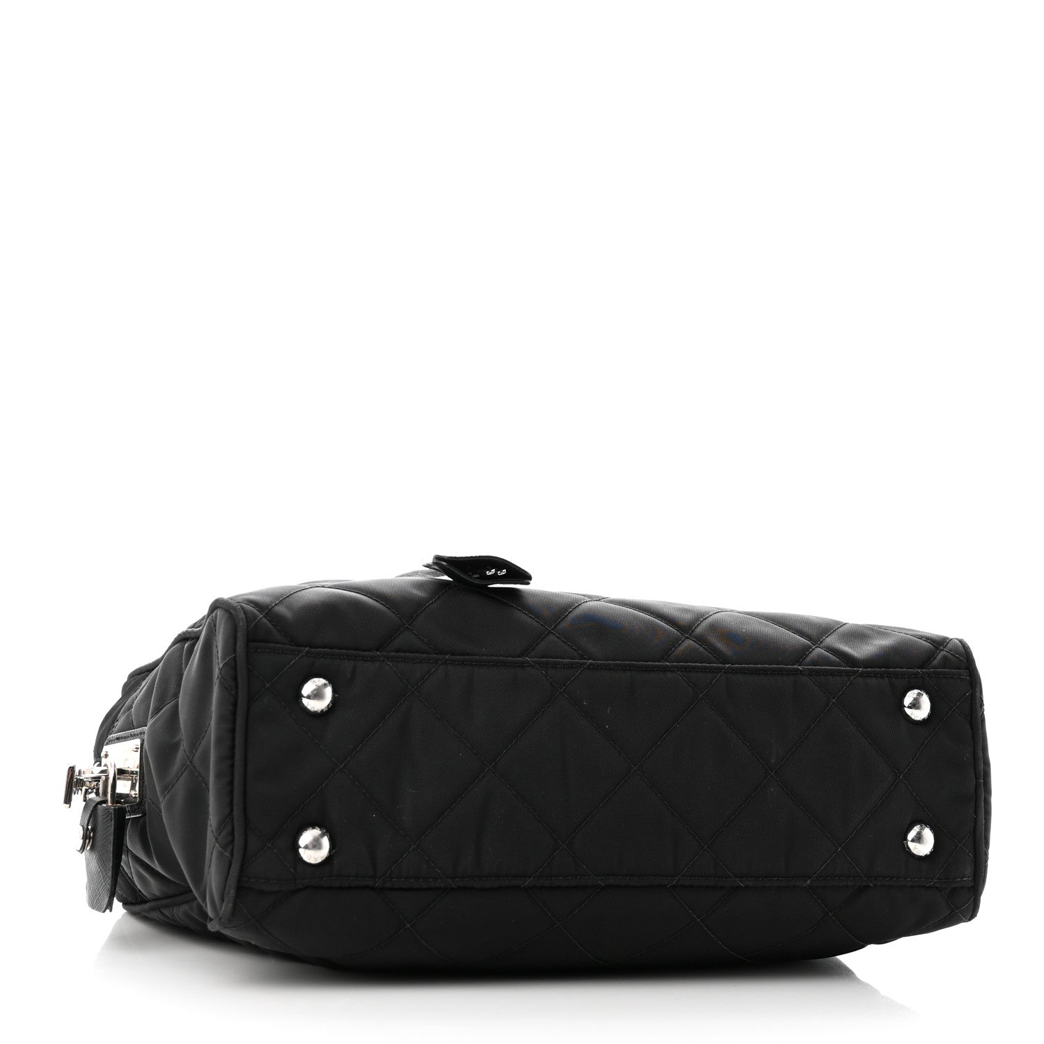 Prada Nylon Tessuto Impuntu Quilted Shoulder Bag Black 4 of 10
