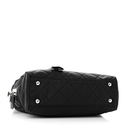 Prada Nylon Tessuto Impuntu Quilted Shoulder Bag Black 4 of 10
