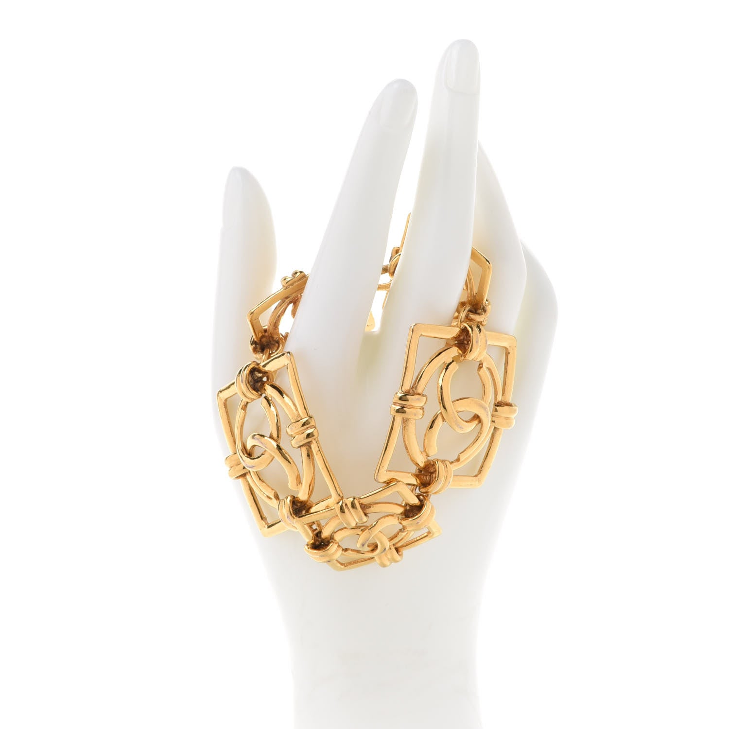 Chanel CC Square Bracelet Gold 2 of 5