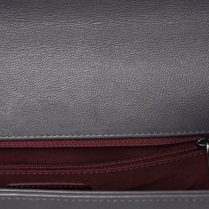 Chanel Calfskin Double Stitch New Medium Boy Flap Grey 8 of 12