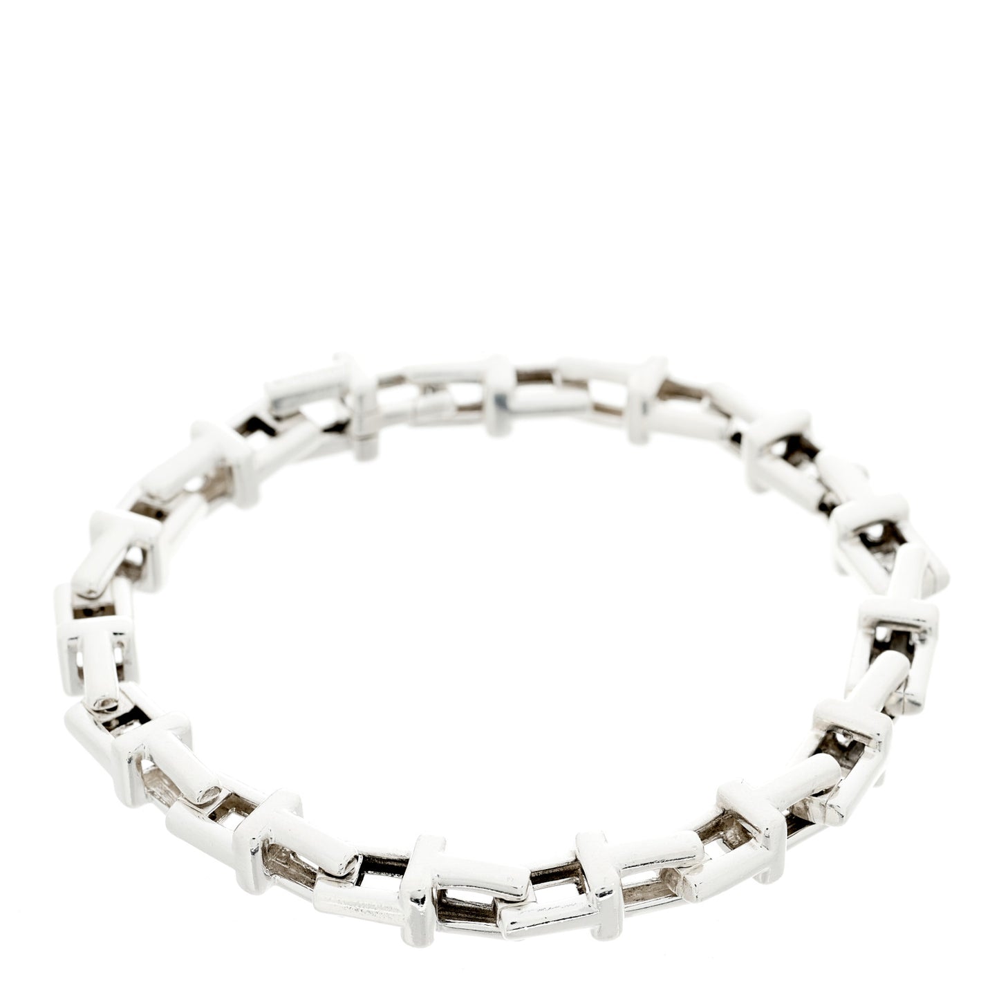 Sterling Silver Large T Link Chain Bracelet