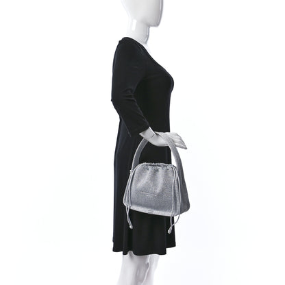 Alexander Wang Metallic Ribbed Knit Small Ryan Bag Silver 2 of 8