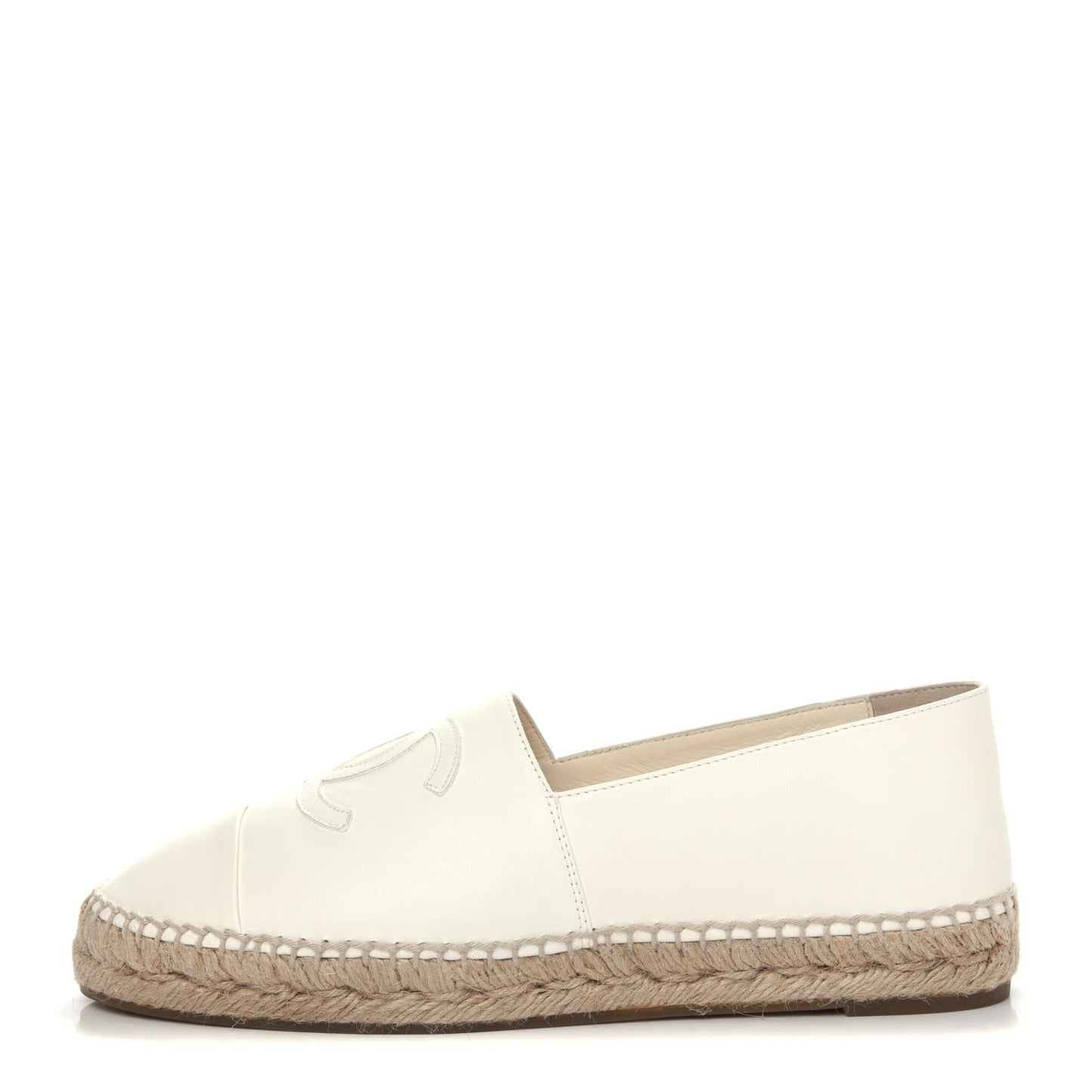 Lambskin CC Espadrilles 40 White