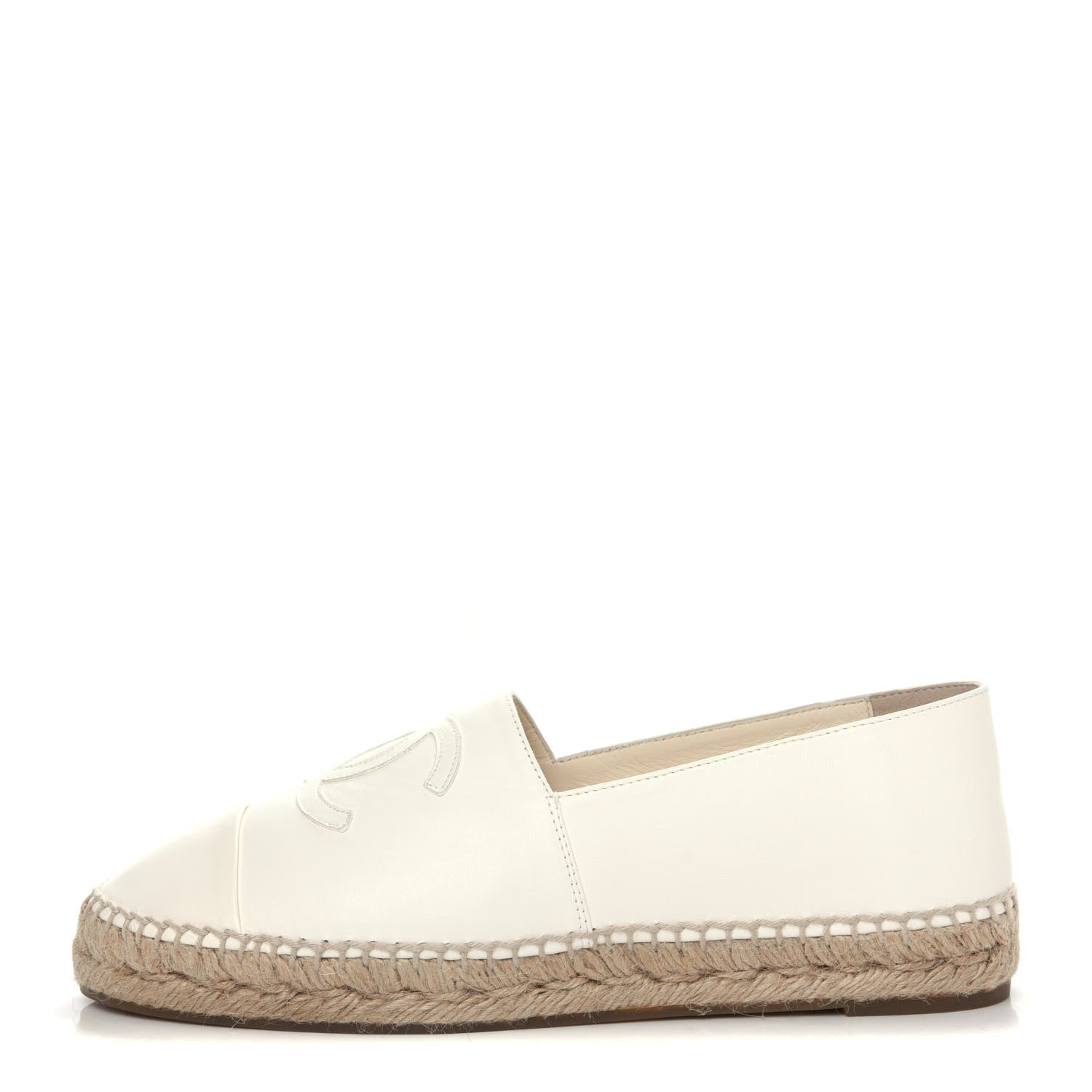 Chanel Lambskin CC Espadrilles 40 White 1 of 13