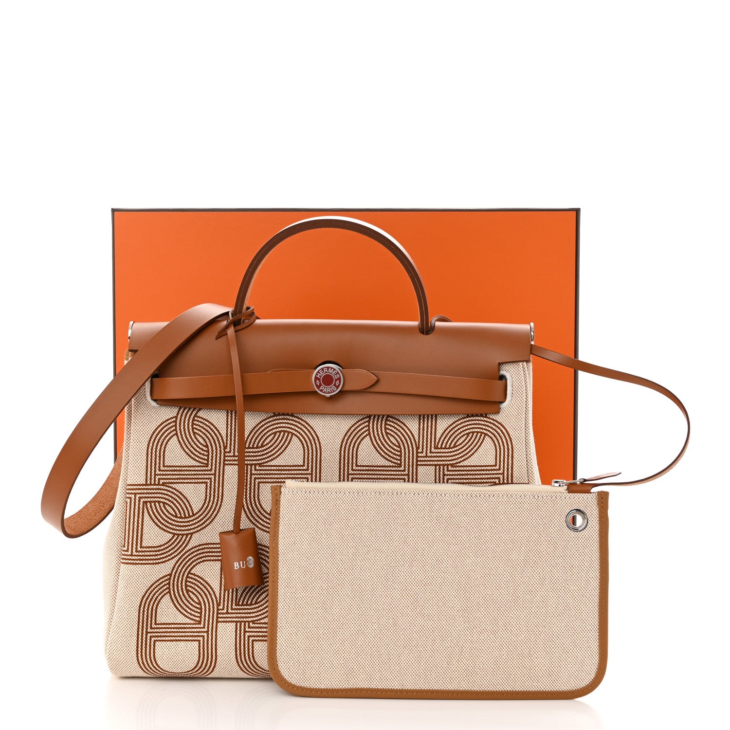Hermes H Plume Canvas Vache Hunter Circuit 24 Herbag Zip Retourne 31 Fauve Ecru Beige 12 of 12