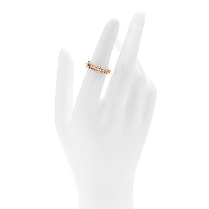 Hermes 18K Rose Gold Diamond PM Chaine d'Ancre Chaos Ring 50 5.5 2 of 6