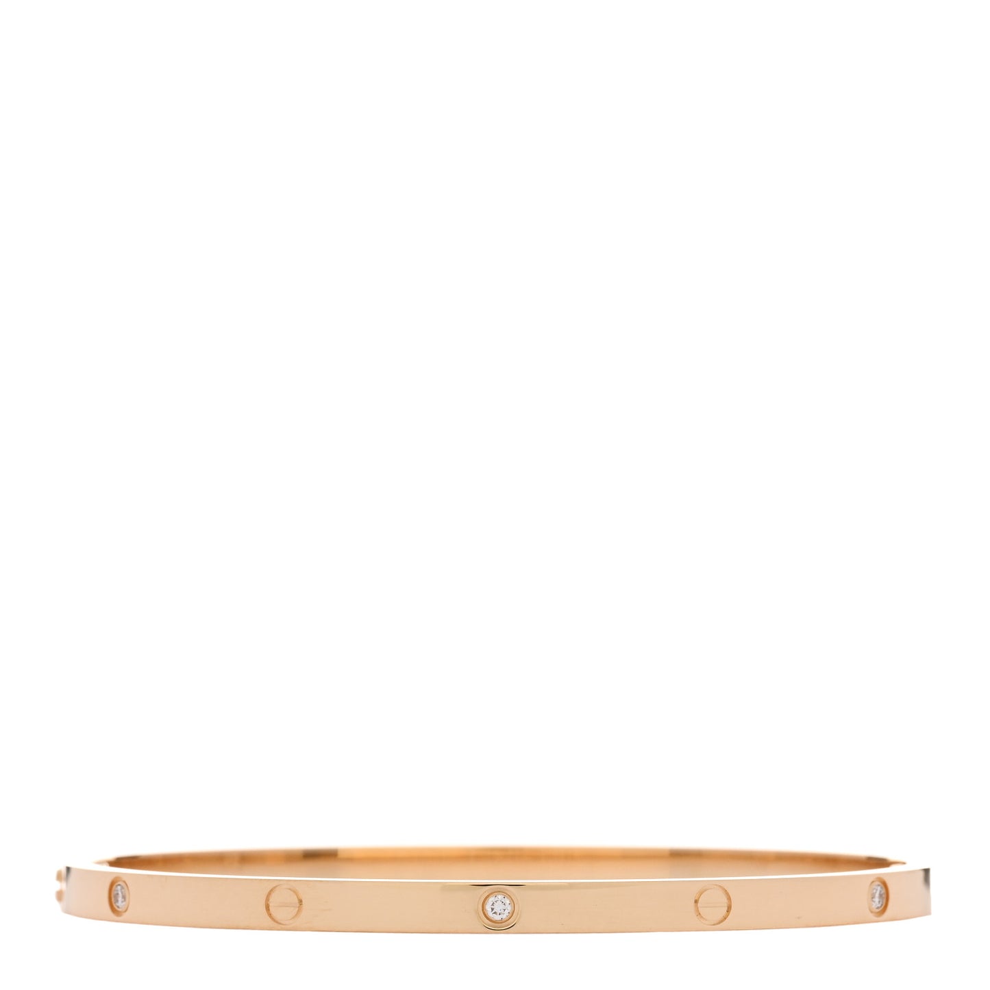 18K Yellow Gold 6 Diamond Small LOVE Bracelet 18