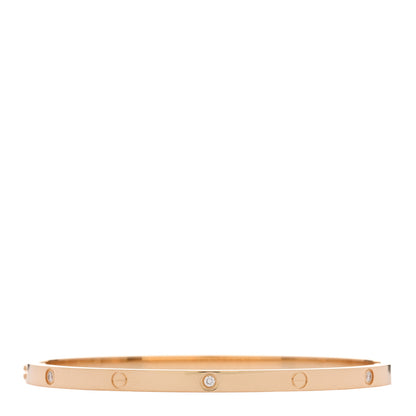 Cartier 18K Yellow Gold 6 Diamond Small LOVE Bracelet 18 2 of 7