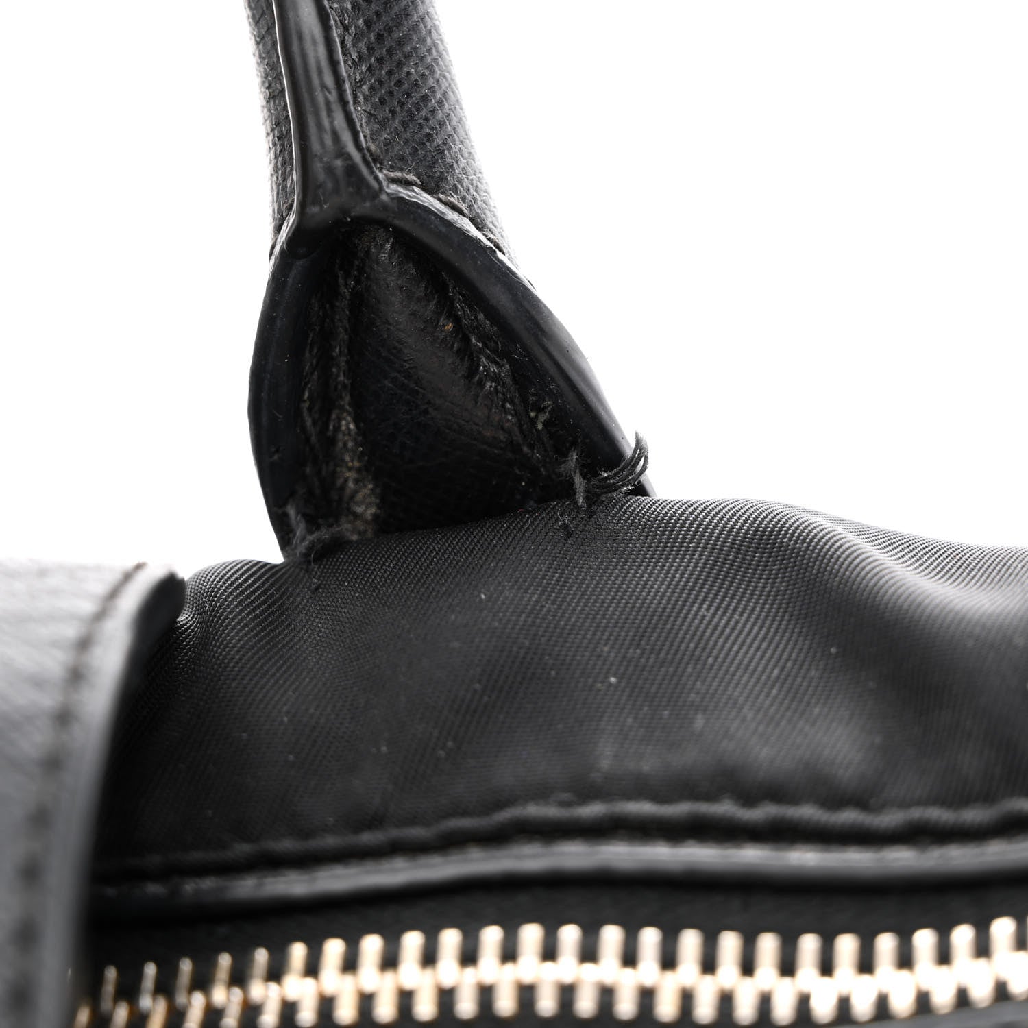 Prada Tessuto Nylon Saffiano Tote Black 12 of 13