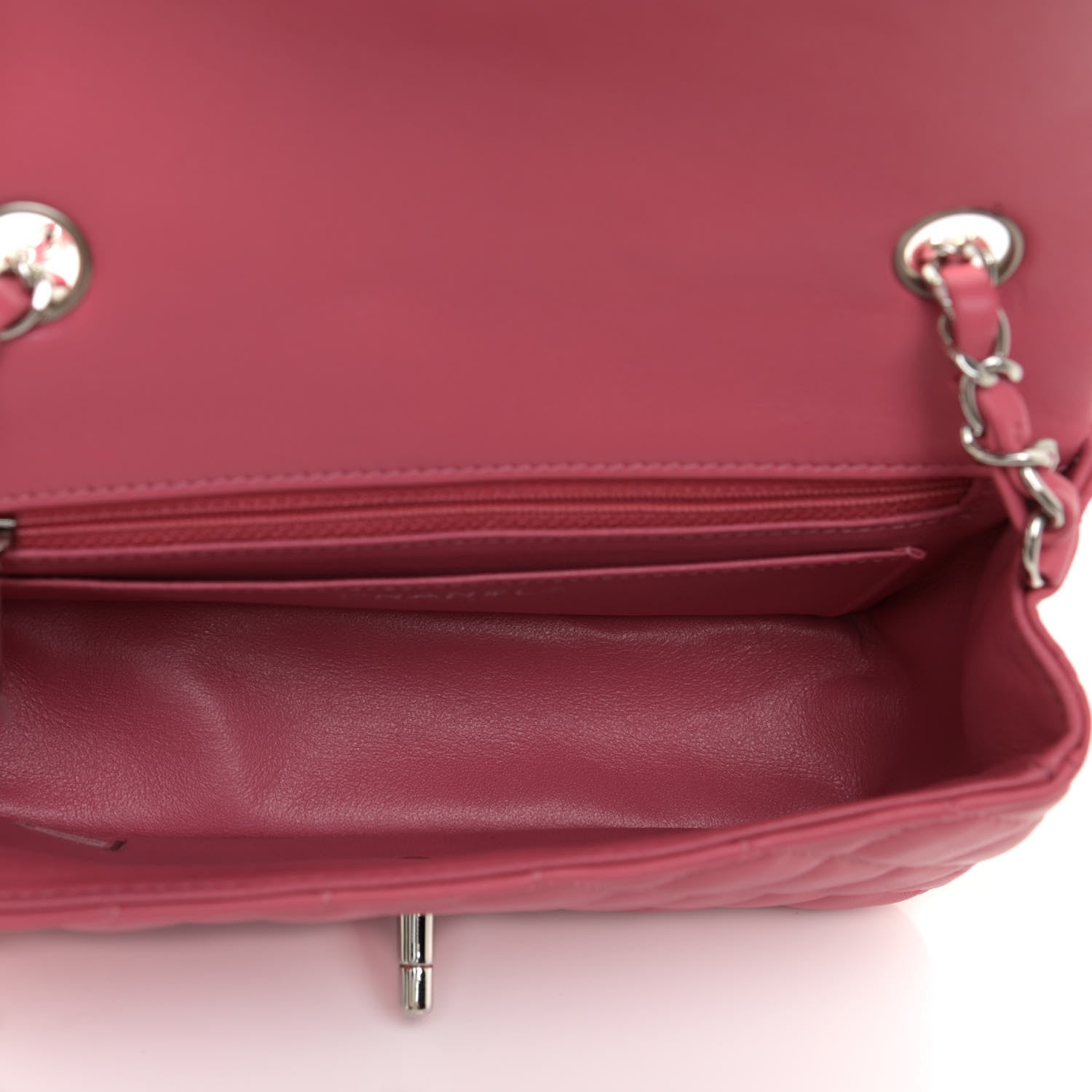 Chanel Lambskin Quilted Mini Rectangular Flap Pink 7 of 11