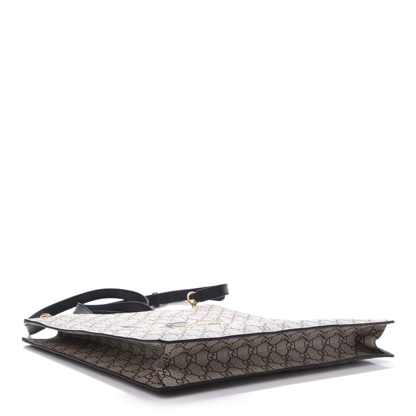 GG Supreme Monogram L'Aveugle Par Amour Print Vertical Tote Black