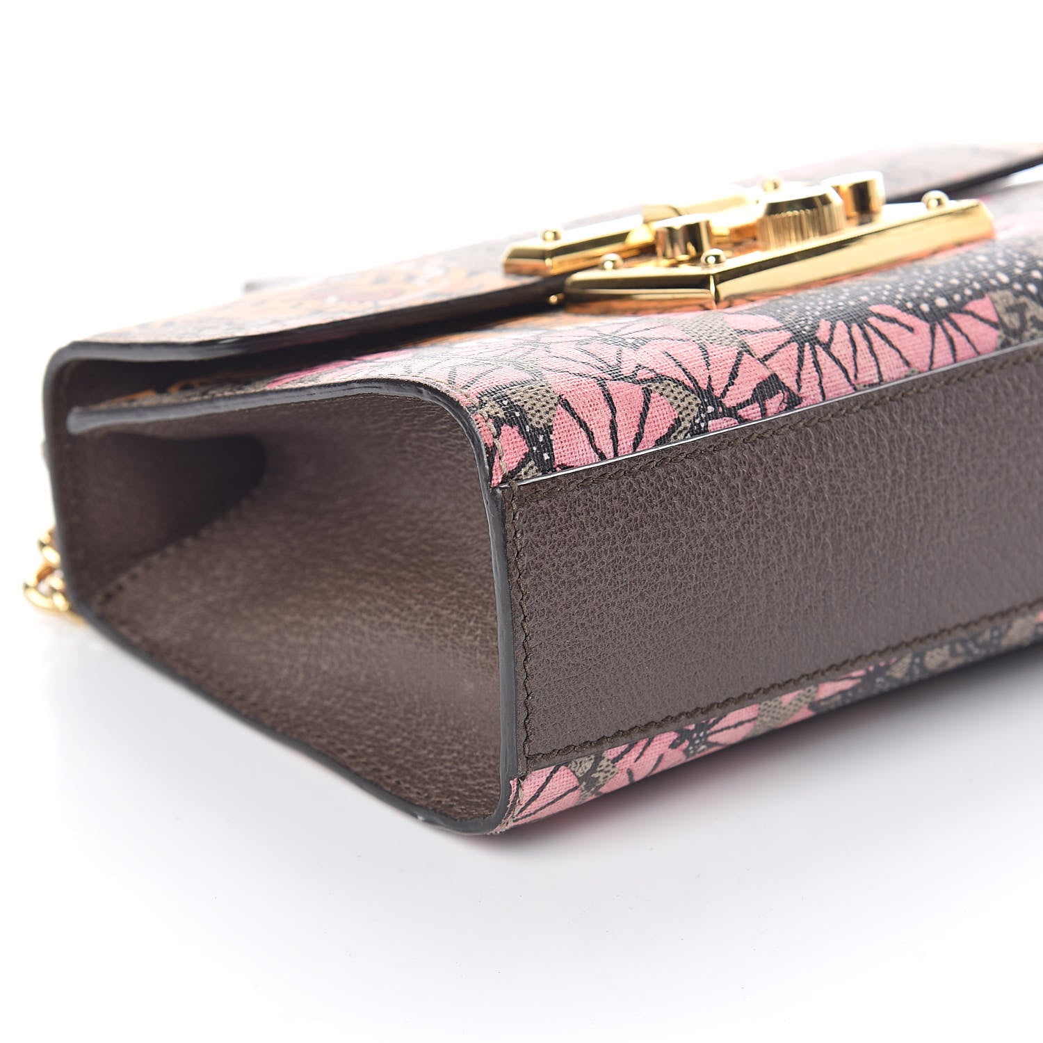 Gucci GG Supreme Monogram Bengal Small Padlock Shoulder Bag Beige Pink 8 of 9