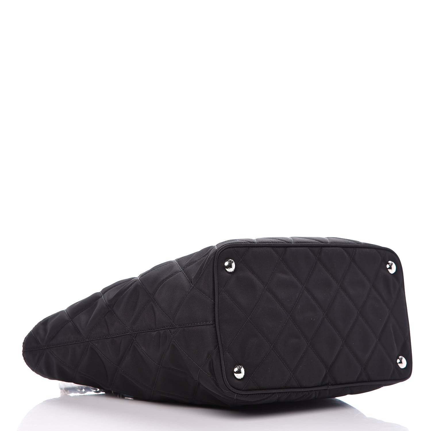 Prada Tessuto Nylon Quilted Shopping Tote Black 4 of 9