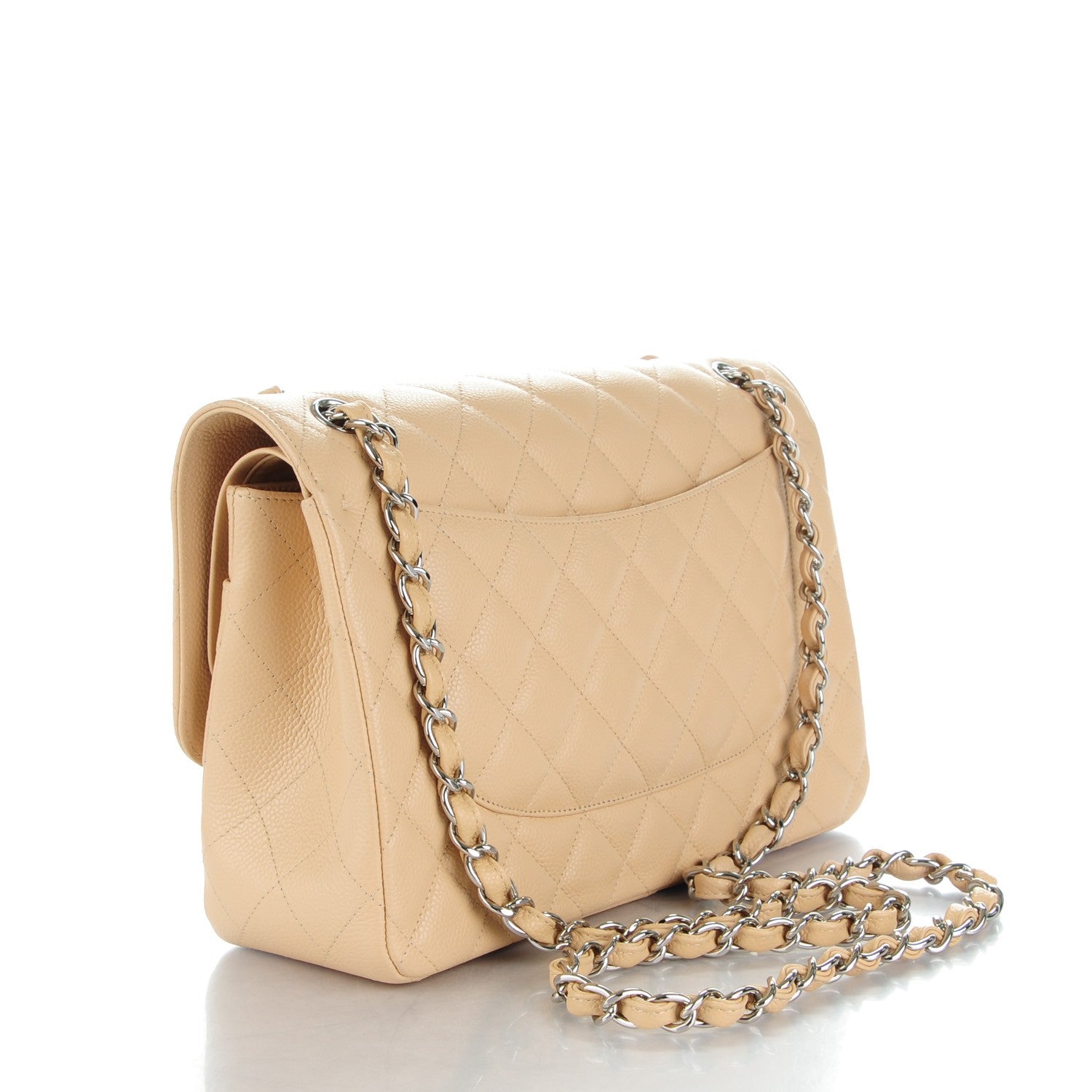 Chanel Caviar Quilted Jumbo Double Flap Beige Clair 3 of 8