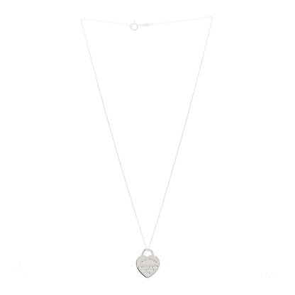 Tiffany Sterling Silver Small Return to Tiffany Heart Pendant Necklace 2 of 3