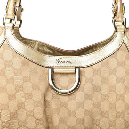 Gucci Monogram Large D Gold Hobo Metallic Gold 10 of 20
