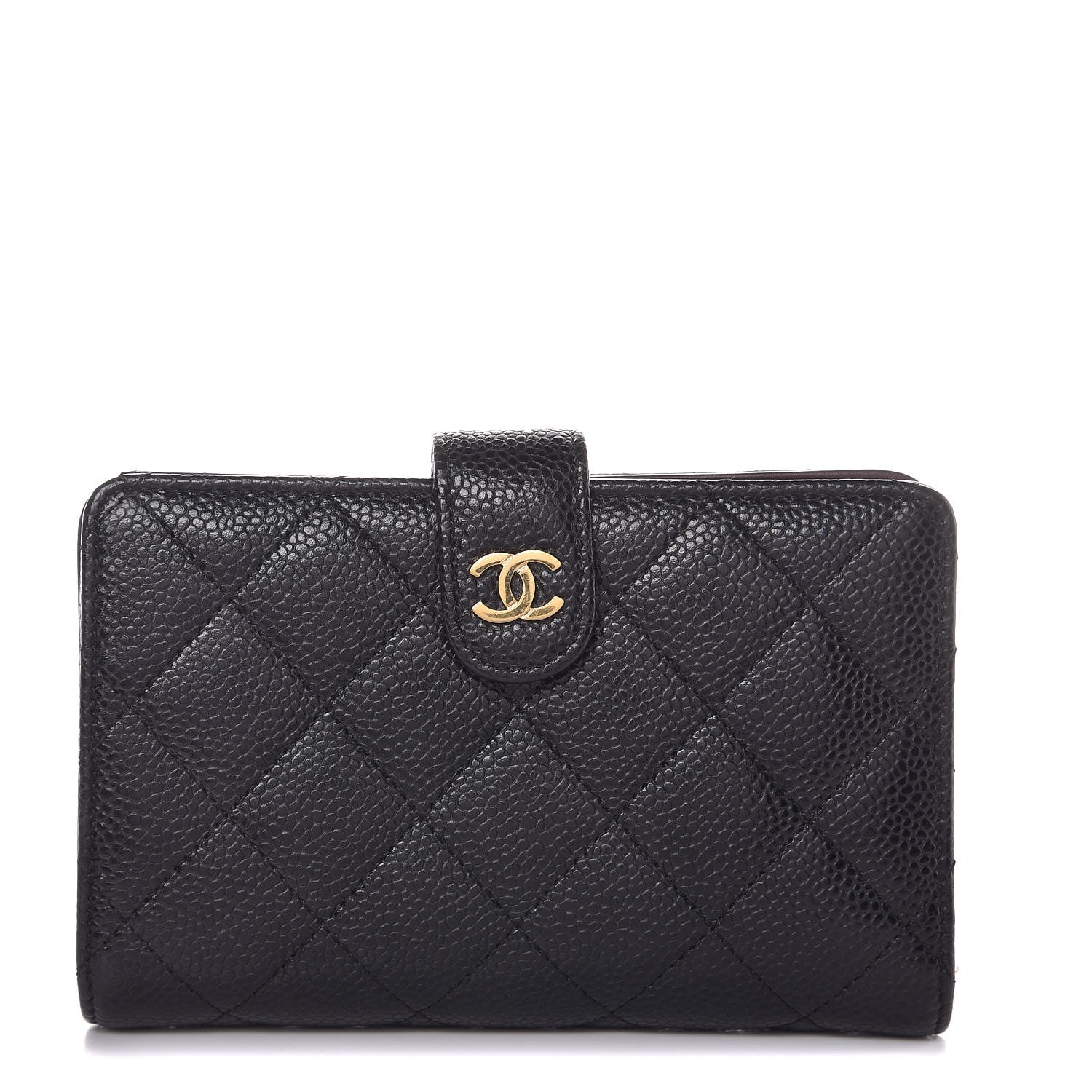 Chanel Caviar Quilted Zipped Pocket Wallet Black 1 of 9