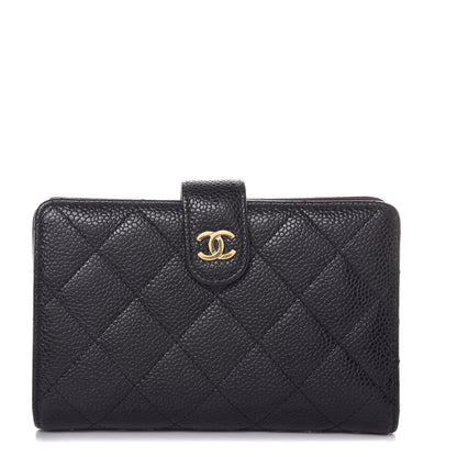 Chanel Caviar Quilted Zipped Pocket Wallet Black 1 of 9